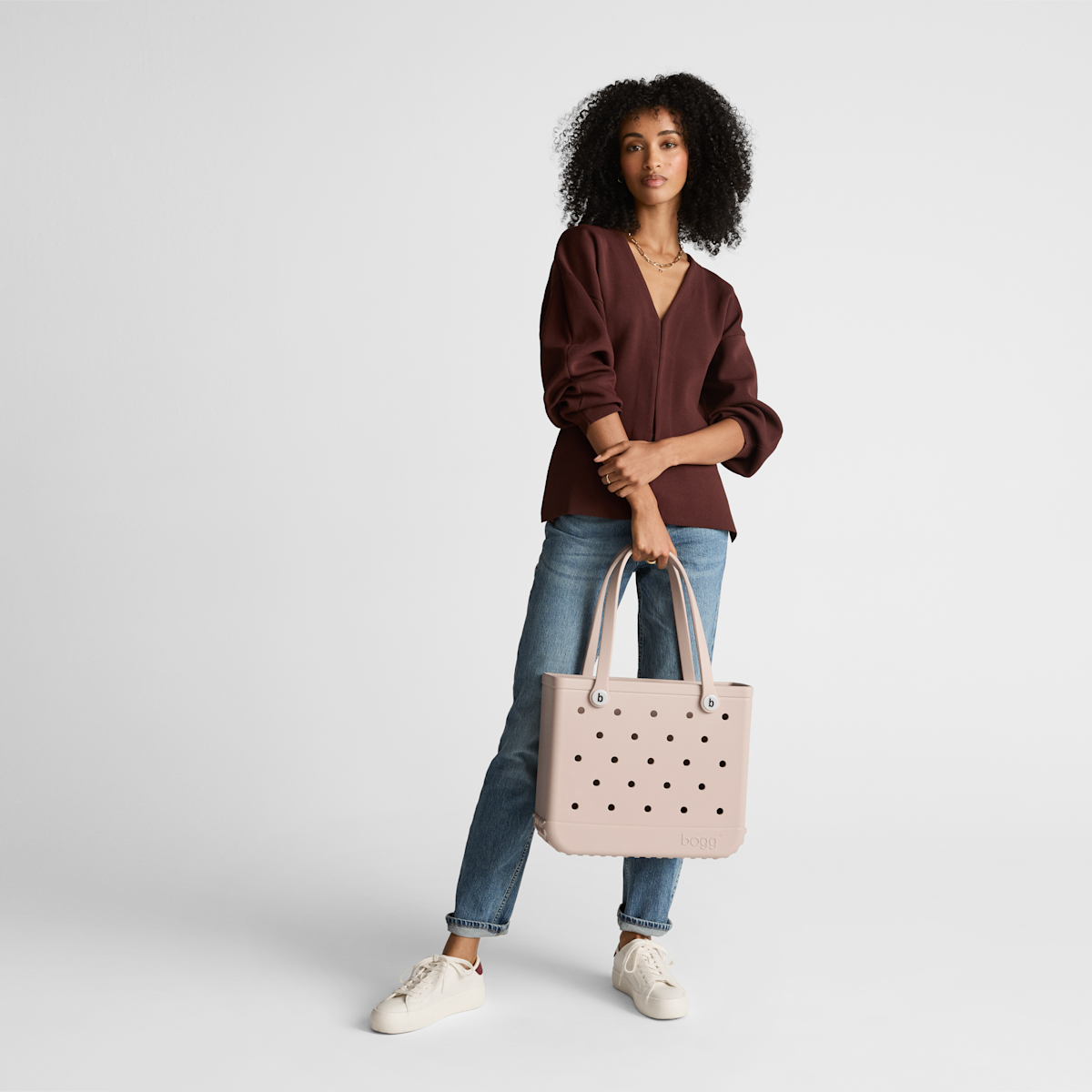 Baby Bogg Bag - Checkered Linen/ Pink Marshmallow - Image 7